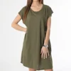Noisy May Robe Tee Shirt Femme Vert Kaki -Promos Sublisane Magasin noisy may 356552 27019765 BURNT OLIVE 20230208T152743 01
