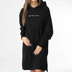 Calvin Klein Robe Sweat Capuche 0360 Noir