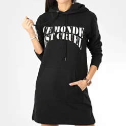 Sweat Capuche Robe Femme Ce Monde Est Cruel Noir -Promos Sublisane Magasin nqnt 205613 VALD ROB CEMONDEESTCRUEL NOI 20191203T122632 03