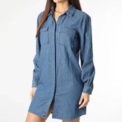 ONLY Robe Jean A Manches Longues Femme Meadow Life Bleu Denim 8 ONLY Robe Jean A Manches Longues Femme Meadow Life Bleu Denim -Promos Sublisane Magasin only 293491 15239378 MEDIUM BLUE DENIM 20211217T155049 03