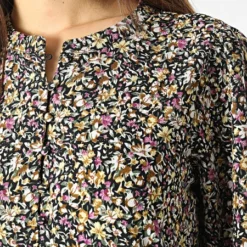 ONLY Robe Manches Longues Femme Piper Noir Beige Floral 7 ONLY Robe Manches Longues Femme Piper Noir Beige Floral -Promos Sublisane Magasin only 300330 15247367 BLACK CHARDONNAY 20220201T162041 02