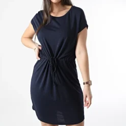 ONLY Robe Femme Clara Bleu Marine