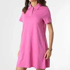 ONLY Robe Polo Femme Fenja Rose -Promos Sublisane Magasin only 308506 15257523 SUPER PINK 20220325T093538 03