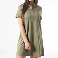 ONLY Robe Polo Femme Fenja Vert Kaki -Promos Sublisane Magasin only 308509 15257523 MERMAID 20220310T161006 03