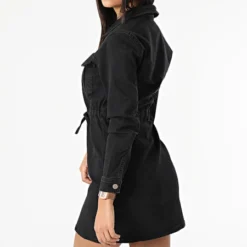 ONLY Robe Jean Femme Sanna Noir -Promos Sublisane Magasin only 312103 15236621 BLACK DENIM 20220411T113120 04