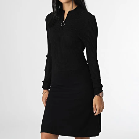 ONLY Robe Femme Col Zippé Hazel Dee Noir 3 ONLY Robe Femme Col Zippé Hazel Dee Noir