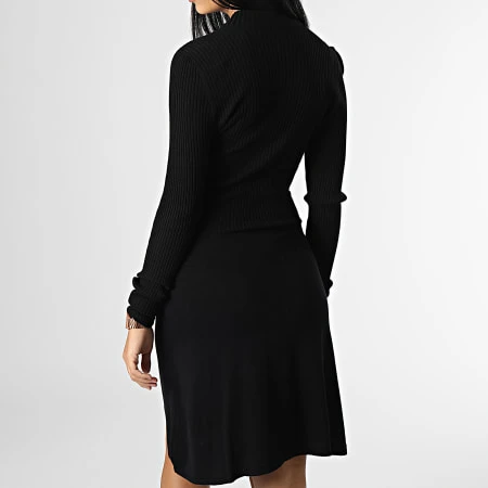 ONLY Robe Femme Col Zippé Hazel Dee Noir 6 ONLY Robe Femme Col Zippé Hazel Dee Noir – Image 4