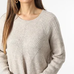 ONLY Robe Pull Femme Carol Beige Chiné 7 ONLY Robe Pull Femme Carol Beige Chiné -Promos Sublisane Magasin only 343873 15196724 PUMICE STONE MELANGE 20221117T095109 02