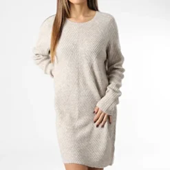 ONLY Robe Pull Femme Carol Beige Chiné 8 ONLY Robe Pull Femme Carol Beige Chiné -Promos Sublisane Magasin only 343873 15196724 PUMICE STONE MELANGE 20221117T095111 03