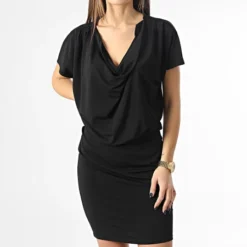 ONLY Robe Femme Manches Courtes Sanne Noir