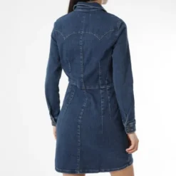 ONLY Robe Jean Femme Manches Longues Rika Bleu Denim 9 ONLY Robe Jean Femme Manches Longues Rika Bleu Denim -Promos Sublisane Magasin only 350869 15266945 DARK BLUE DENIM 20221222T161955 04