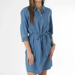 ONLY Robe Jean Femme Bea Bleu Denim -Promos Sublisane Magasin only 358432 15267721 MEDIUM BLUE DENIM 20230303T142757 03