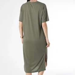 ONLY Robe Tee Shirt Femme Dalila Vert Kaki -Promos Sublisane Magasin only 358434 15282037 KALAMATA 20230223T161031 04