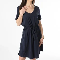 ONLY Robe Femme May Bleu Marine -Promos Sublisane Magasin only 364010 15286935 NIGHT SKY 20230329T155532 03