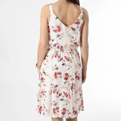 ONLY Robe Femme Floral Karmen Life Beige -Promos Sublisane Magasin only 365895 15157655 CREME BRULEE ROSE FLOWER 20230329T155601 04