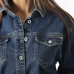 Pepe Jeans Robe Jean Femme Selena PL953197 Bleu Denim -Promos Sublisane Magasin pepe jeans 348917 PL953197 000 20221209T144611 02