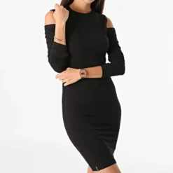 Robe Manches Longues Femme F217065 Noir