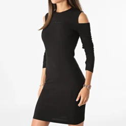 Robe Manches Longues Femme F217065 Noir 8 Robe Manches Longues Femme F217065 Noir -Promos Sublisane Magasin project x paris 281612 F217065 BK 20210914T161510 03