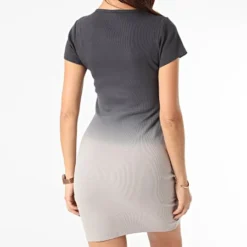 Robe Femme F217063 Noir Gris Beige -Promos Sublisane Magasin project x paris 290036 F217063 BK 20211115T151110 04