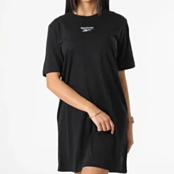 Reebok Robe Tee Shirt Oversize Femme HA4326 Noir -Promos Sublisane Magasin reebok 313697 HA4326 20220412T144100 03