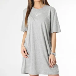 Robe Tee Shirt Femme Reebok Identity HT6213 Gris Chiné -Promos Sublisane Magasin reebok 359831 HT6213 20230303T142008 03