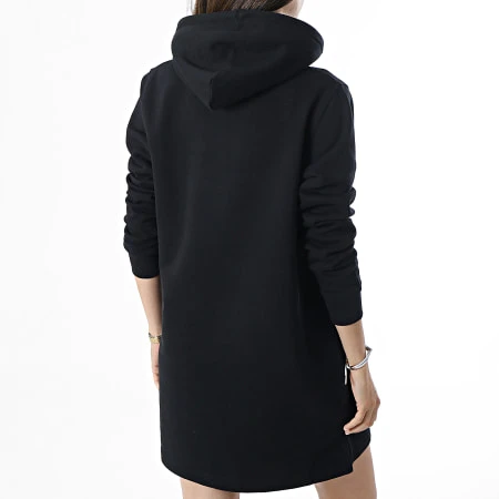 Robe Sweat Capuche Femme Logo Noir 6 Robe Sweat Capuche Femme Logo Noir – Image 4