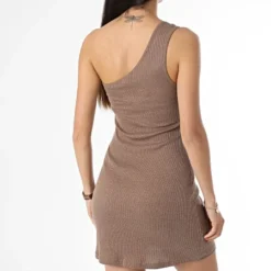 URBAN CLASSICS Robe Femme TB5972 Marron -Promos Sublisane Magasin urban classics 367755 TB5972 DARK KHAKI 20230512T153024 04