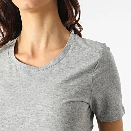 Vero Moda Robe Tee Shirt Femme Simma Gris Chiné 4 Vero Moda Robe Tee Shirt Femme Simma Gris Chiné – Image 2
