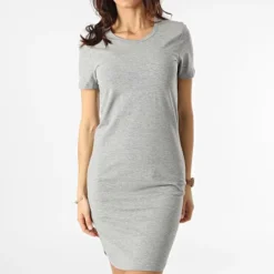 Vero Moda Robe Tee Shirt Femme Simma Gris Chiné 8 Vero Moda Robe Tee Shirt Femme Simma Gris Chiné -Promos Sublisane Magasin vero moda 301453 27011694 LIGHT GREY MEL 20220204T155925 03