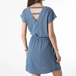 Vero Moda Robe Femme Sasha Bali Bleu Gris -Promos Sublisane Magasin vero moda 303077 10229167 CHINA BLUE 20220225T135223 04