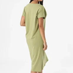 Vero Moda Robe Longue Femme Anna 10265415 Vert Clair -Promos Sublisane Magasin vero moda 320113 10265415 SAGE 20220530T161215 04