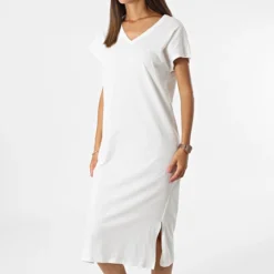 Vero Moda Robe Longue Femme Anna 10265415 Blanc 8 Vero Moda Robe Longue Femme Anna 10265415 Blanc -Promos Sublisane Magasin vero moda 320116 10265415 SNOW WHITE 20220601T155445 03