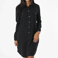 Vero Moda Robe Chemise Femme Silla Noir