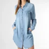 Vero Moda Robe Jean Manches Longues Femme Silla Bleu Wash -Promos Sublisane Magasin vero moda 353069 10184172 LIGHT BLUE DENIM 20230126T154852 01