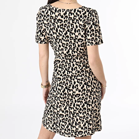 Vero Moda Robe Femme Easy Beige Léopard 6 Vero Moda Robe Femme Easy Beige Léopard – Image 4