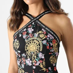 Versace Jeans Couture Robe Femme Print Sunflower 72HAO903 Noir Renaissance Floral -Promos Sublisane Magasin versace jeans couture 296613 72HAO903 NS088 G53 20220324T163121 02