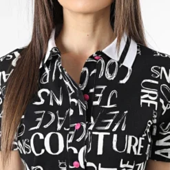 Versace Jeans Couture Robe Polo Femme 74HAO975-JS163 Noir -Promos Sublisane Magasin versace jeans couture 366562 74HAO975 JS163 899 20230329T152953 02
