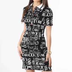 Versace Jeans Couture Robe Polo Femme 74HAO975-JS163 Noir -Promos Sublisane Magasin versace jeans couture 366562 74HAO975 JS163 899 20230329T152954 03